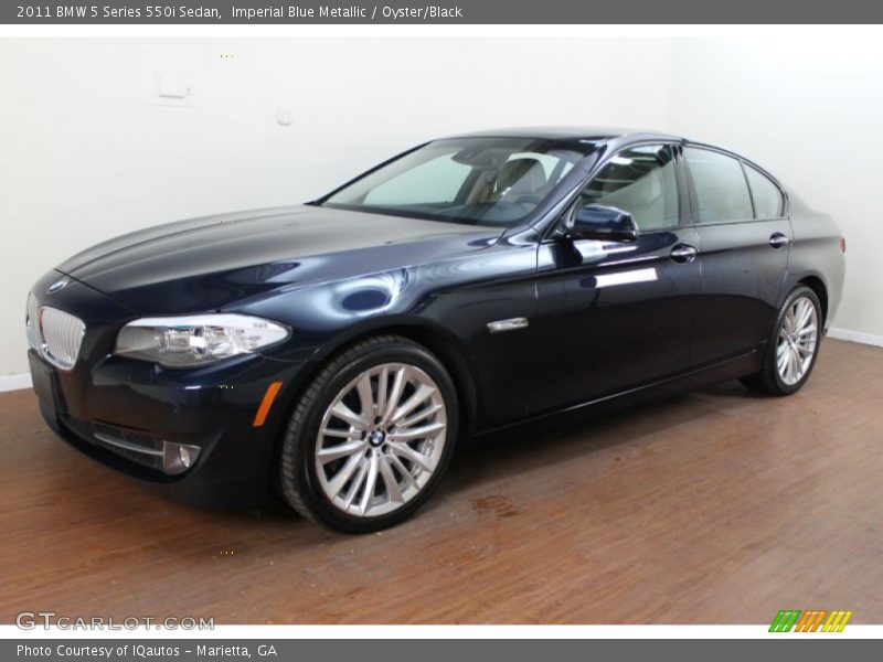 Imperial Blue Metallic / Oyster/Black 2011 BMW 5 Series 550i Sedan