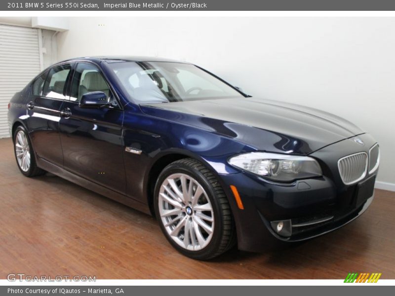 Imperial Blue Metallic / Oyster/Black 2011 BMW 5 Series 550i Sedan