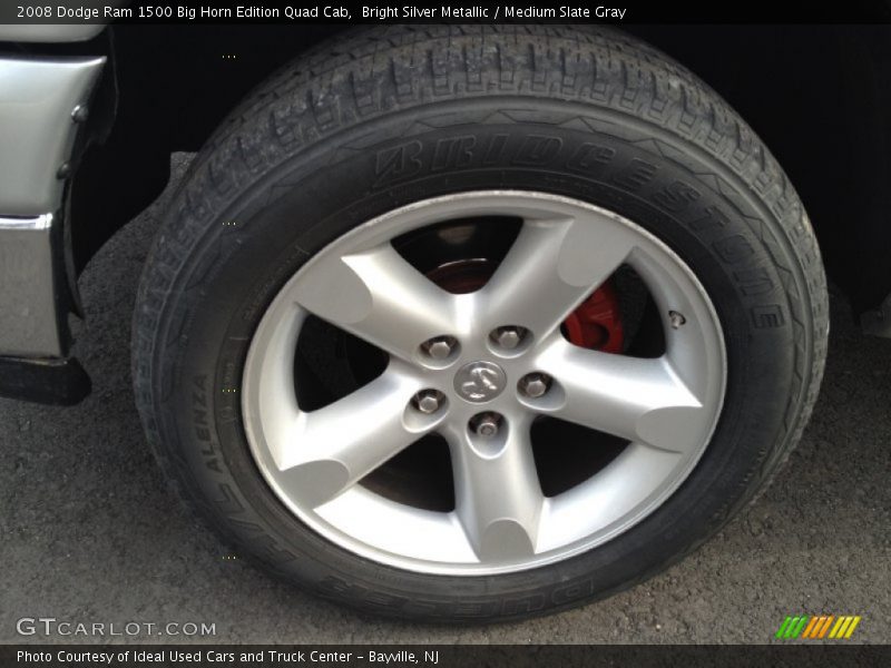 Bright Silver Metallic / Medium Slate Gray 2008 Dodge Ram 1500 Big Horn Edition Quad Cab