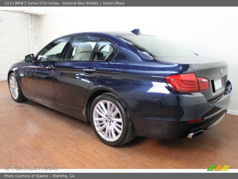 Imperial Blue Metallic / Oyster/Black 2011 BMW 5 Series 550i Sedan