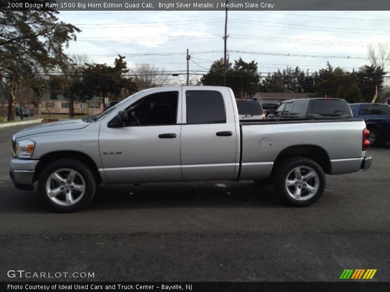 Bright Silver Metallic / Medium Slate Gray 2008 Dodge Ram 1500 Big Horn Edition Quad Cab