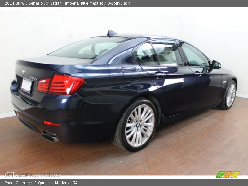 Imperial Blue Metallic / Oyster/Black 2011 BMW 5 Series 550i Sedan