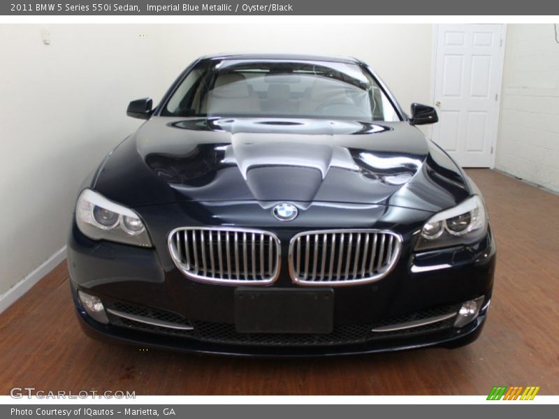 Imperial Blue Metallic / Oyster/Black 2011 BMW 5 Series 550i Sedan