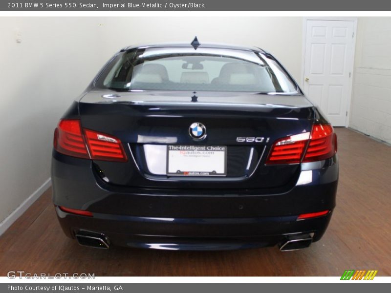 Imperial Blue Metallic / Oyster/Black 2011 BMW 5 Series 550i Sedan