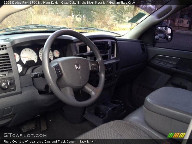 Bright Silver Metallic / Medium Slate Gray 2008 Dodge Ram 1500 Big Horn Edition Quad Cab