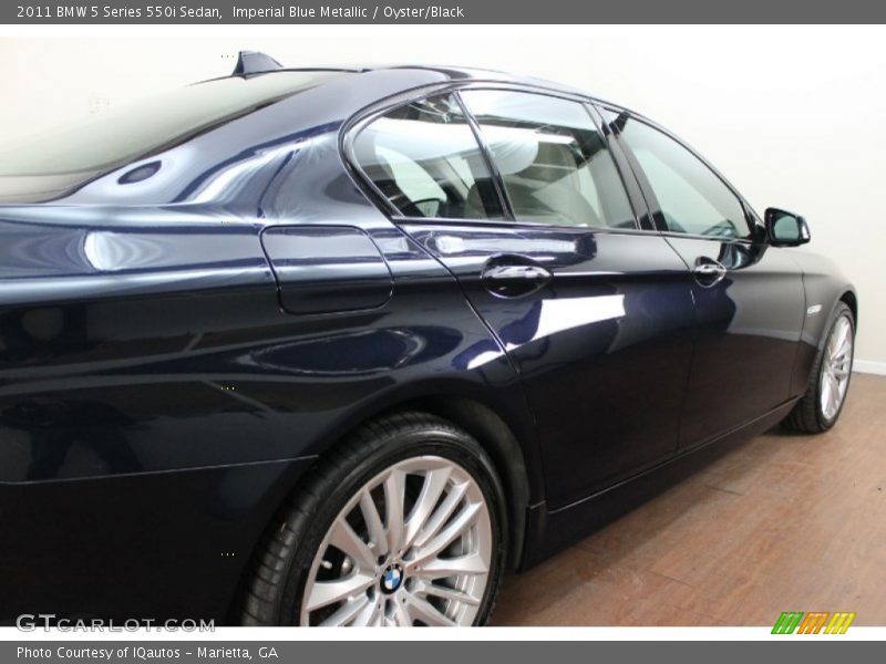 Imperial Blue Metallic / Oyster/Black 2011 BMW 5 Series 550i Sedan