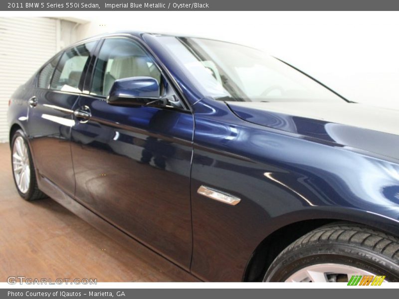 Imperial Blue Metallic / Oyster/Black 2011 BMW 5 Series 550i Sedan