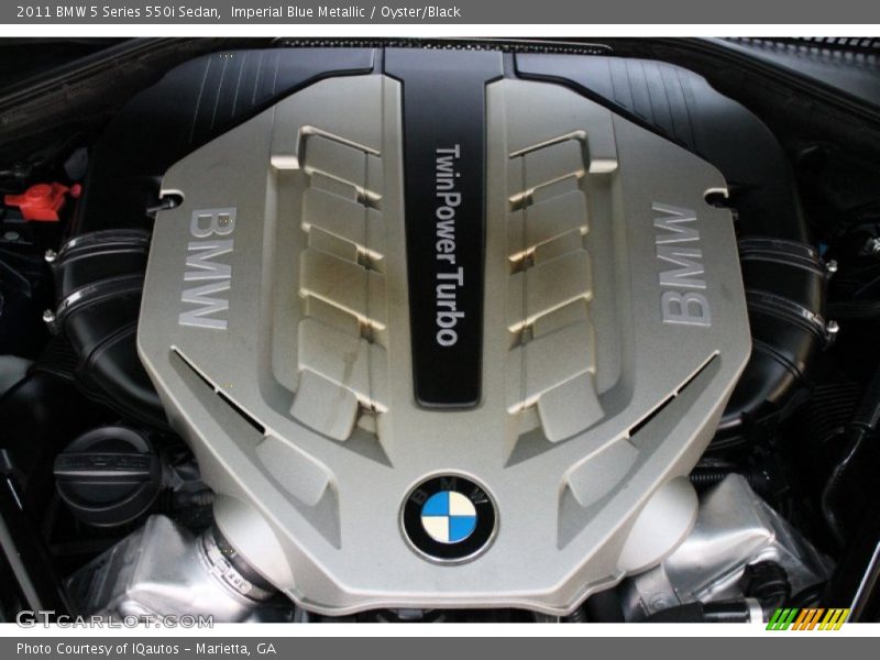 Imperial Blue Metallic / Oyster/Black 2011 BMW 5 Series 550i Sedan