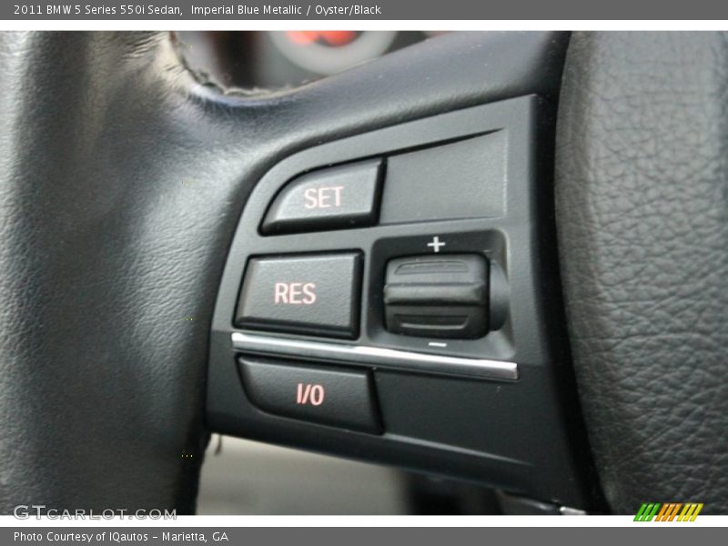 Imperial Blue Metallic / Oyster/Black 2011 BMW 5 Series 550i Sedan