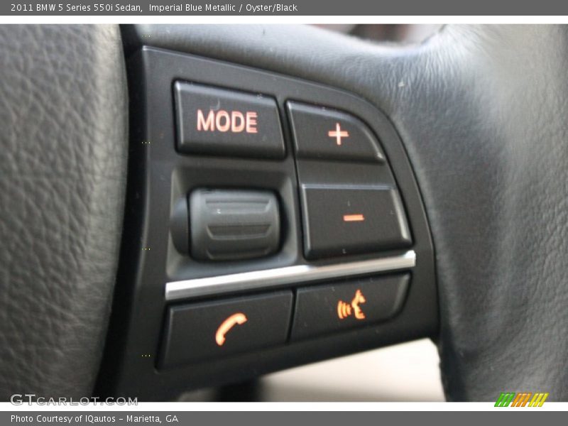 Imperial Blue Metallic / Oyster/Black 2011 BMW 5 Series 550i Sedan