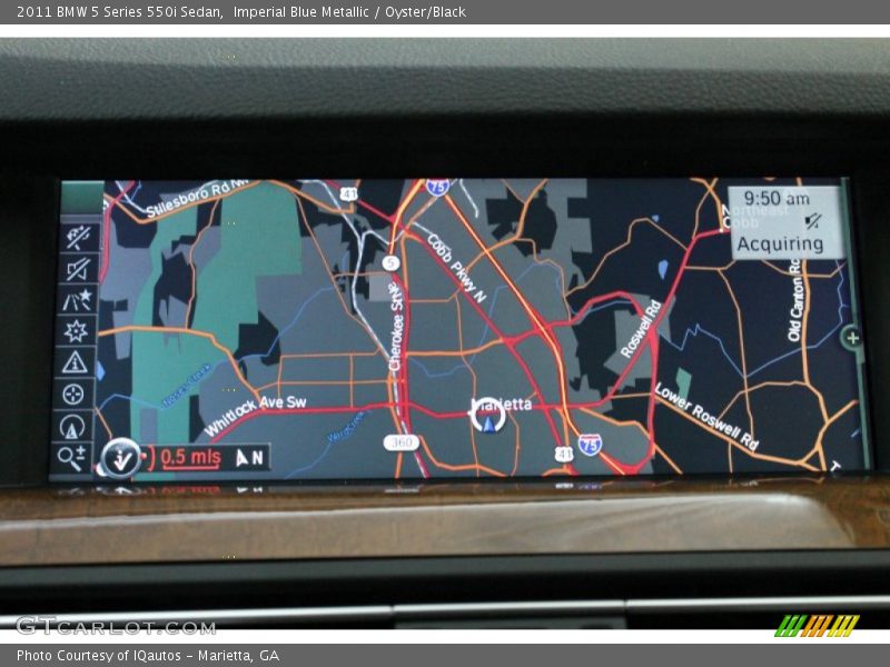 Imperial Blue Metallic / Oyster/Black 2011 BMW 5 Series 550i Sedan