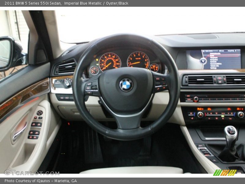 Imperial Blue Metallic / Oyster/Black 2011 BMW 5 Series 550i Sedan