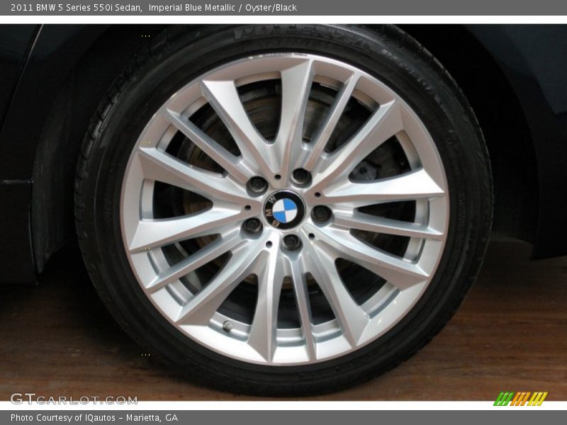 Imperial Blue Metallic / Oyster/Black 2011 BMW 5 Series 550i Sedan