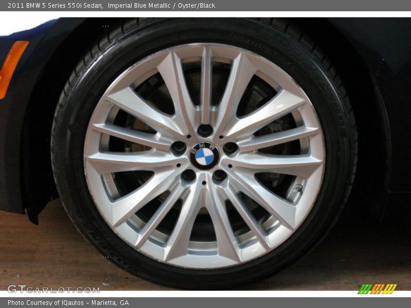 Imperial Blue Metallic / Oyster/Black 2011 BMW 5 Series 550i Sedan