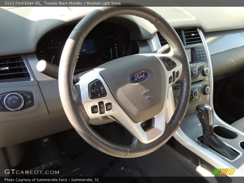 Tuxedo Black Metallic / Medium Light Stone 2013 Ford Edge SEL