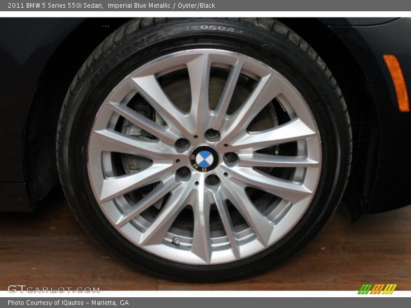 Imperial Blue Metallic / Oyster/Black 2011 BMW 5 Series 550i Sedan