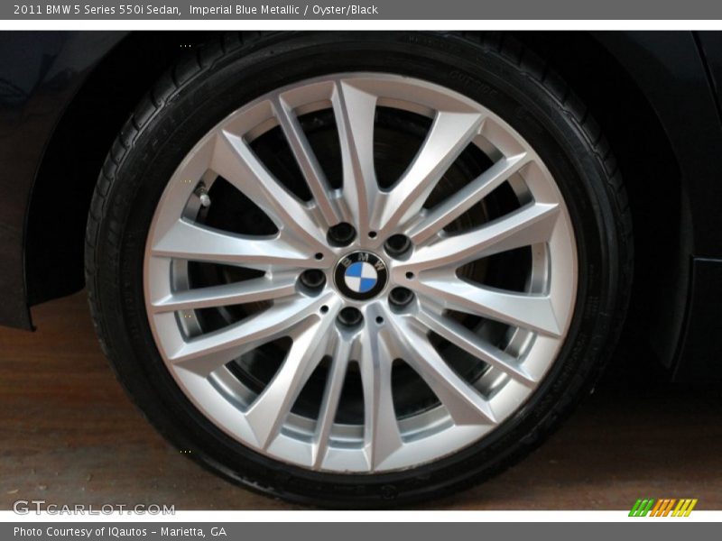 Imperial Blue Metallic / Oyster/Black 2011 BMW 5 Series 550i Sedan