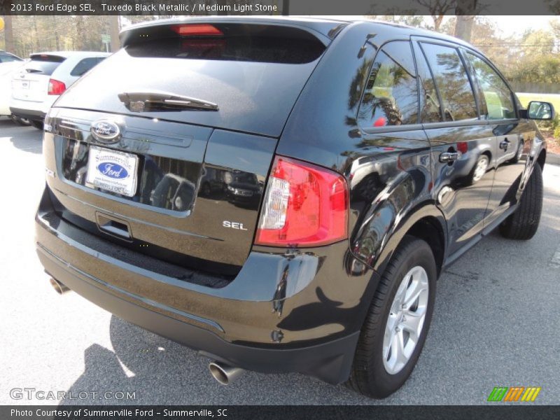 Tuxedo Black Metallic / Medium Light Stone 2013 Ford Edge SEL