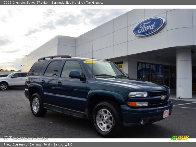 Bermuda Blue Metallic / Tan/Neutral 2006 Chevrolet Tahoe Z71 4x4