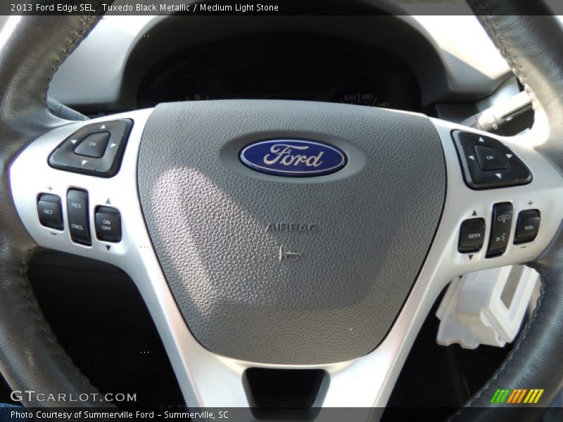 Tuxedo Black Metallic / Medium Light Stone 2013 Ford Edge SEL