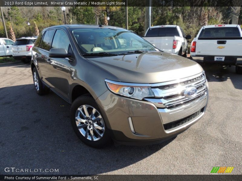 Mineral Gray Metallic / Medium Light Stone 2013 Ford Edge Limited