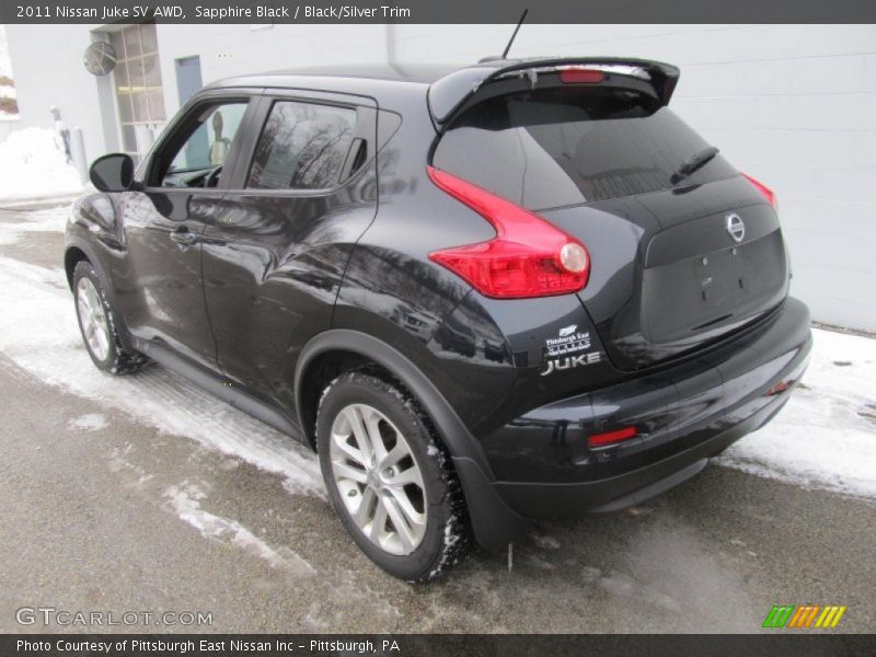 Sapphire Black / Black/Silver Trim 2011 Nissan Juke SV AWD