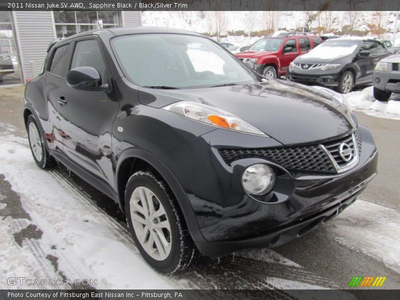 Sapphire Black / Black/Silver Trim 2011 Nissan Juke SV AWD