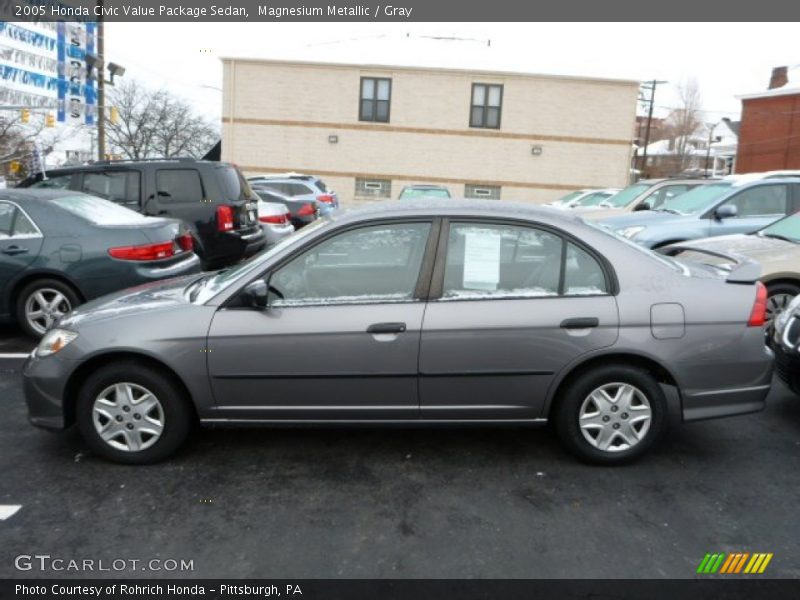Magnesium Metallic / Gray 2005 Honda Civic Value Package Sedan