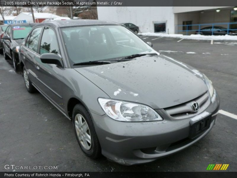 Magnesium Metallic / Gray 2005 Honda Civic Value Package Sedan