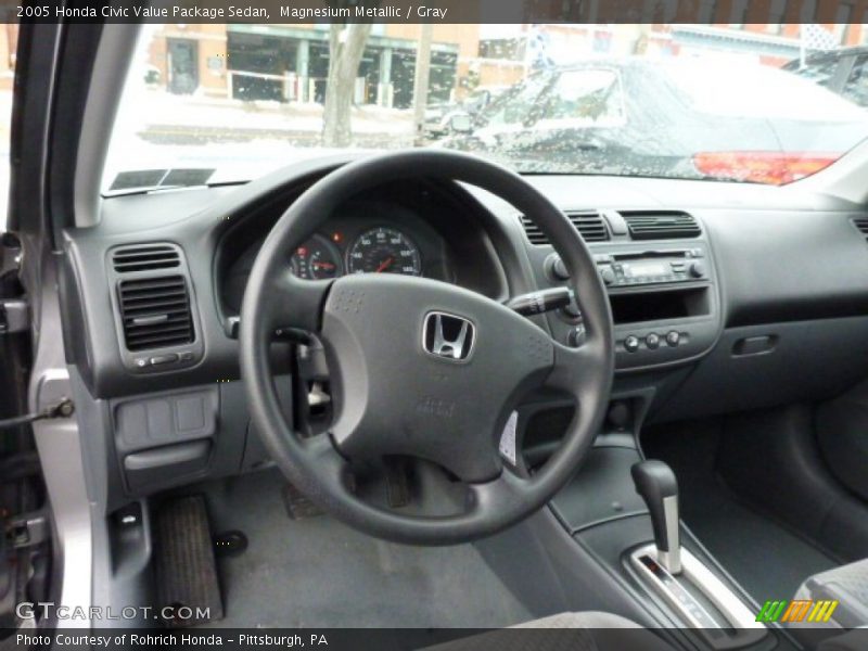 Magnesium Metallic / Gray 2005 Honda Civic Value Package Sedan