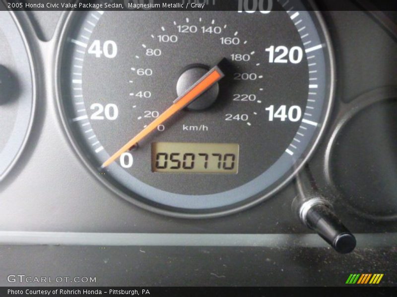 Magnesium Metallic / Gray 2005 Honda Civic Value Package Sedan