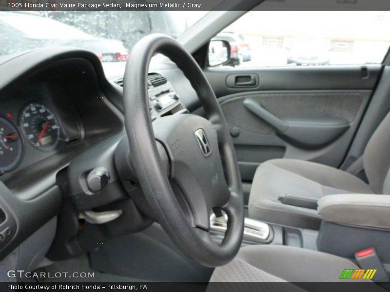 Magnesium Metallic / Gray 2005 Honda Civic Value Package Sedan