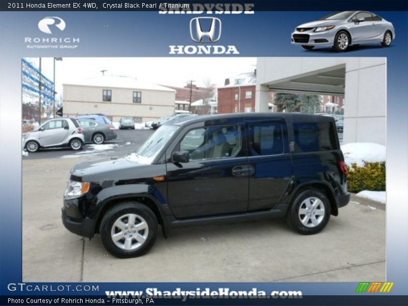 Crystal Black Pearl / Titanium 2011 Honda Element EX 4WD