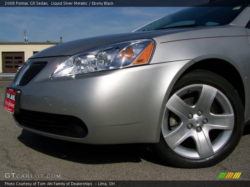 Liquid Silver Metallic / Ebony Black 2008 Pontiac G6 Sedan
