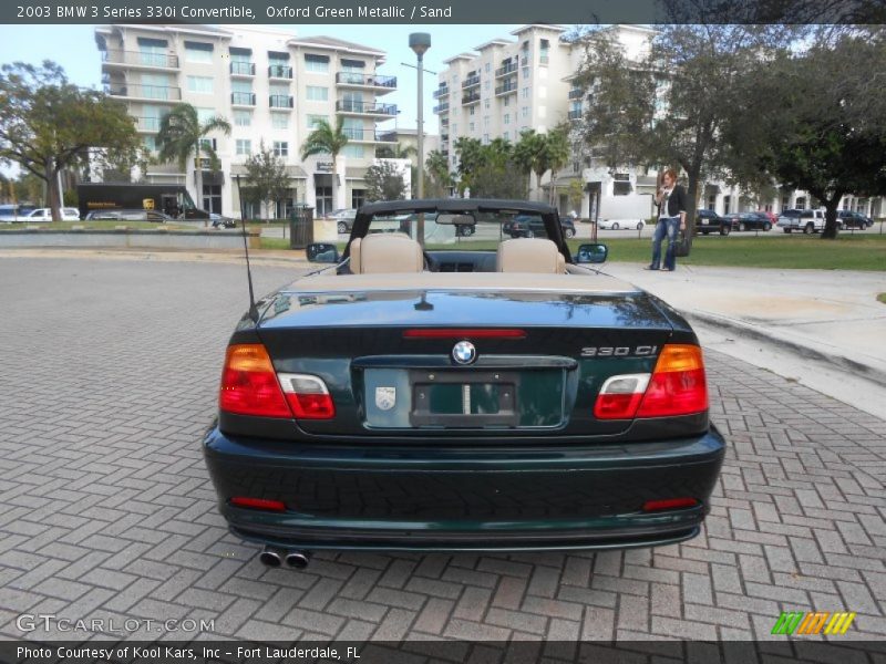 Oxford Green Metallic / Sand 2003 BMW 3 Series 330i Convertible