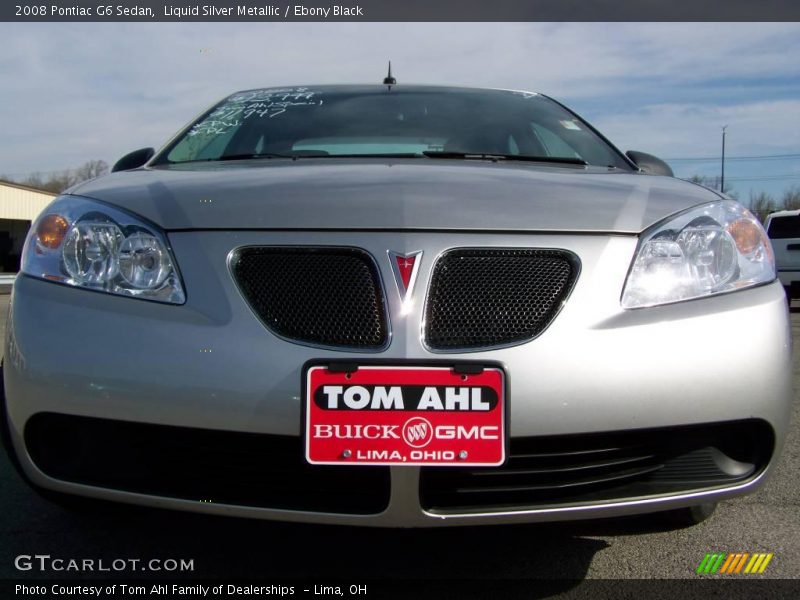 Liquid Silver Metallic / Ebony Black 2008 Pontiac G6 Sedan