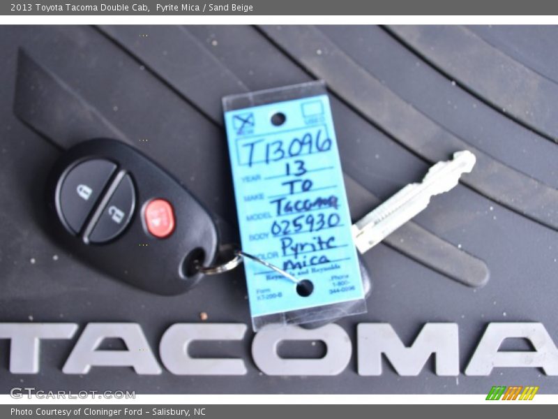 Keys of 2013 Tacoma Double Cab