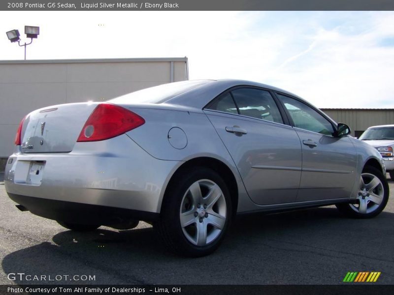 Liquid Silver Metallic / Ebony Black 2008 Pontiac G6 Sedan
