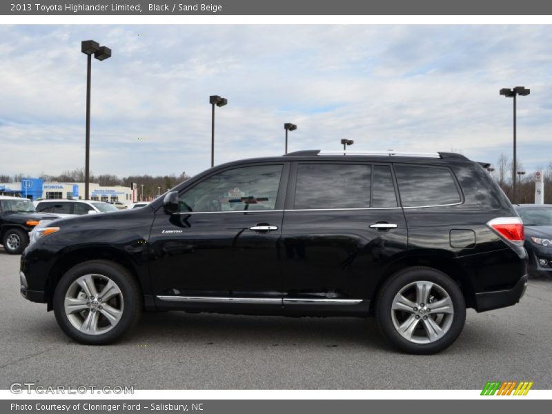 Black / Sand Beige 2013 Toyota Highlander Limited