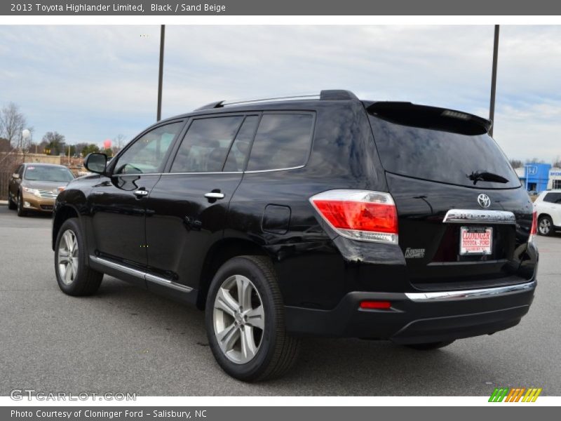 Black / Sand Beige 2013 Toyota Highlander Limited