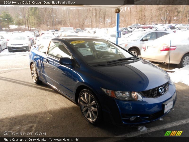 Dyno Blue Pearl / Black 2009 Honda Civic Si Coupe
