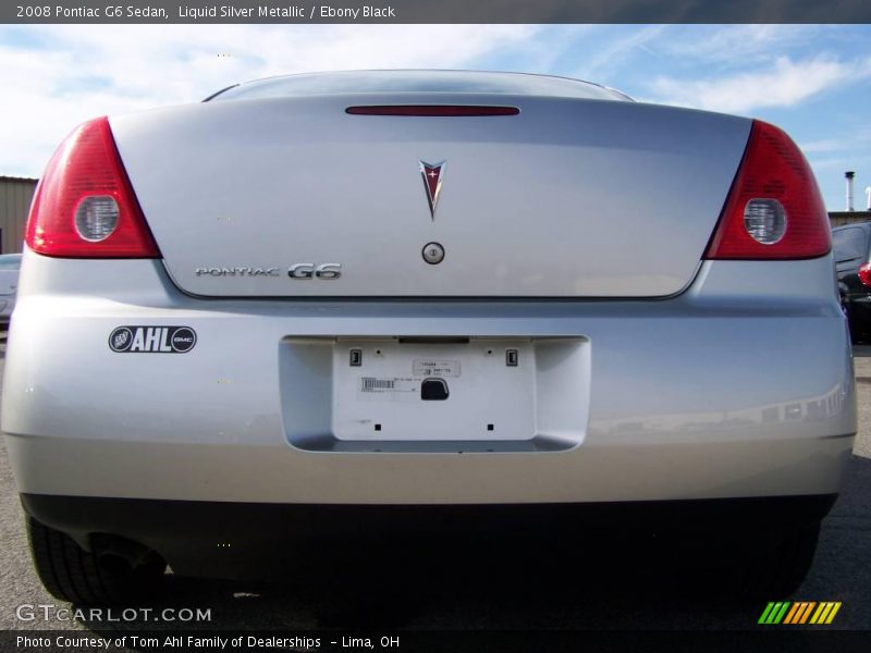 Liquid Silver Metallic / Ebony Black 2008 Pontiac G6 Sedan