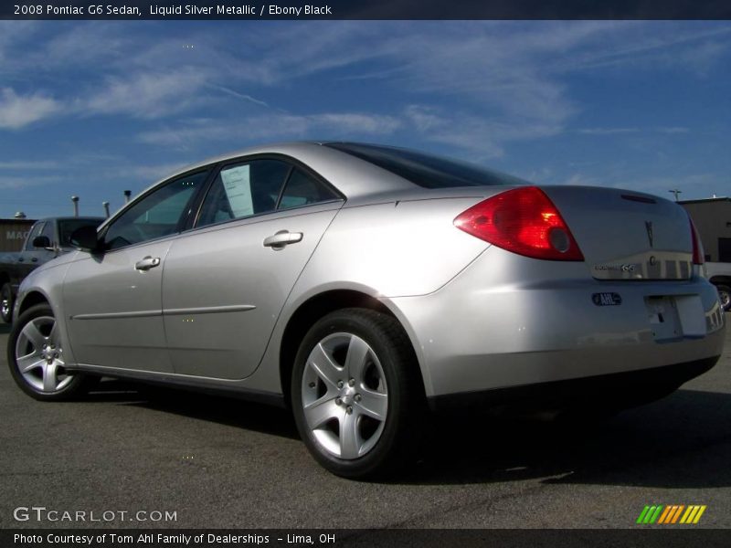 Liquid Silver Metallic / Ebony Black 2008 Pontiac G6 Sedan