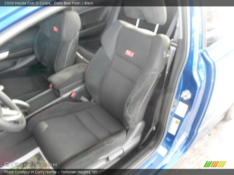 Dyno Blue Pearl / Black 2009 Honda Civic Si Coupe
