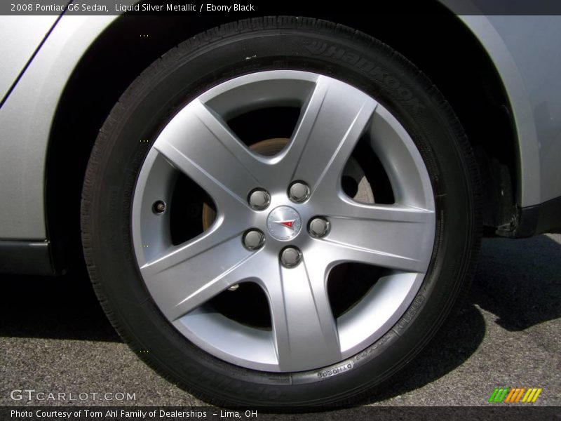 Liquid Silver Metallic / Ebony Black 2008 Pontiac G6 Sedan