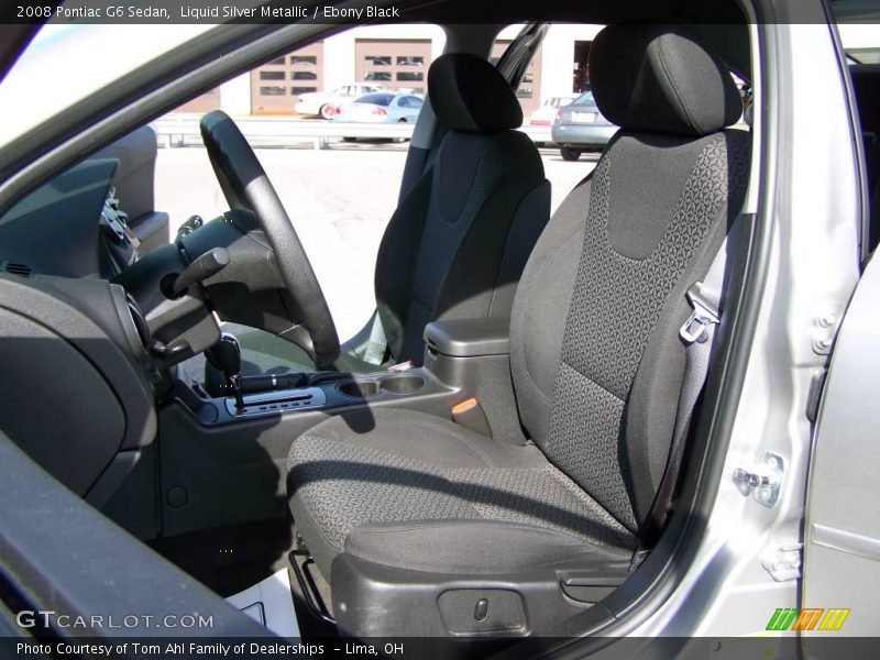 Liquid Silver Metallic / Ebony Black 2008 Pontiac G6 Sedan