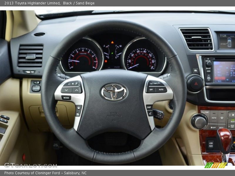 Black / Sand Beige 2013 Toyota Highlander Limited