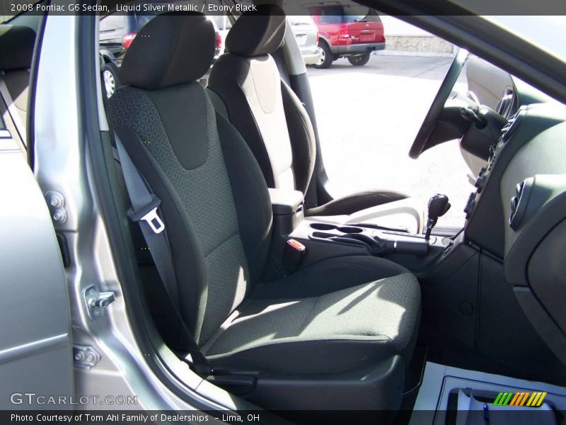 Liquid Silver Metallic / Ebony Black 2008 Pontiac G6 Sedan