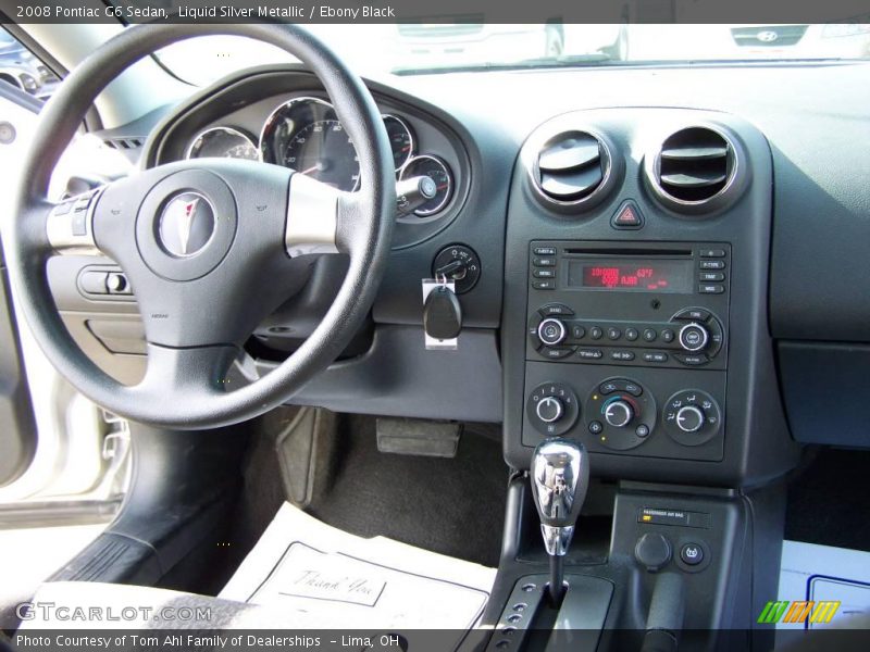 Liquid Silver Metallic / Ebony Black 2008 Pontiac G6 Sedan
