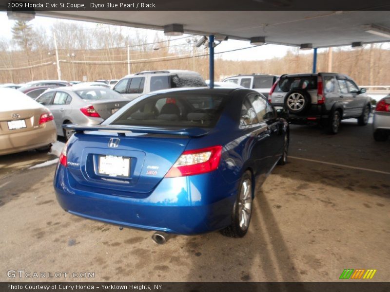 Dyno Blue Pearl / Black 2009 Honda Civic Si Coupe